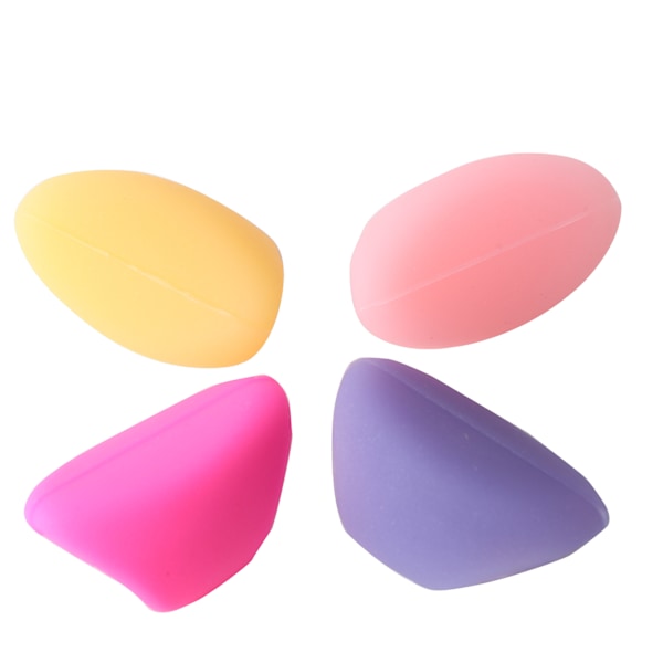 4st Flöjt Fingerstöd Silikon Blåsinstrument Tillbehör Gul/Rosa/Rosröd/Lila