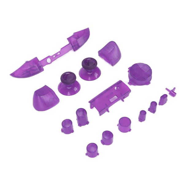 Full Buttons Mod Kits Trigger Full Trigger Module Sett for XBOX Series X for XBOX Series S Kontroller - Transparent Lilla
