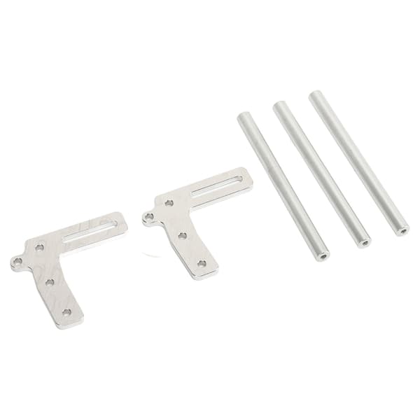 RC Front Bumper Aluminiumlegering Modellbil Front Bumper Erstatning for 1/10 RC Bil Sølv