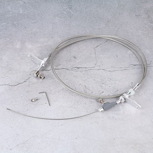 Växellåda Kickdown Kabel Kit Rostfritt Flätat Kick Down Spärr Passar för Chrysler 904