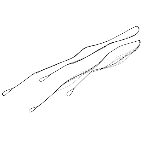 2 stk Bueskydning Bowstring Recurve Bue String 12 tråde 145cm/57.1in 117cm/46.1in Erstatning