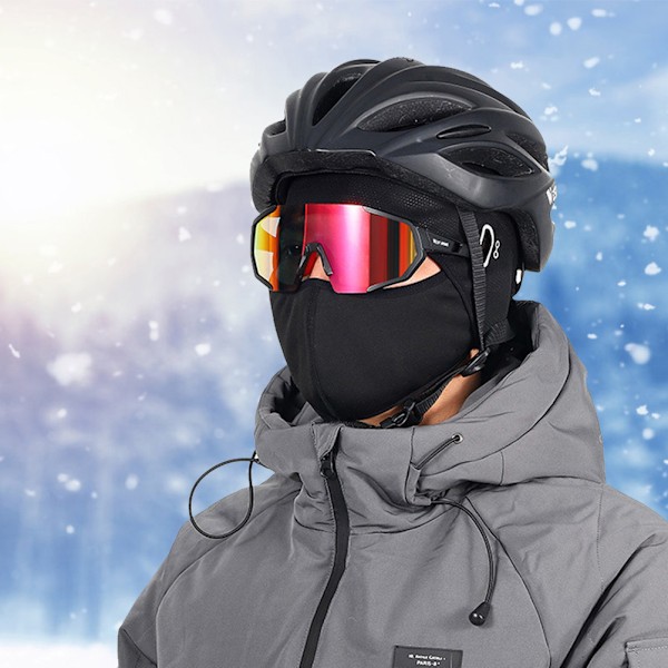Balaclava Ansiktsskydd Hjälmfoder Vindtät Andningsbar Stretchig Huvudbonad med Glasögonhål för Män Kvinnor Vintercykling Löpning Skidåkning