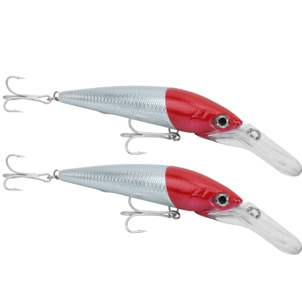 2kpl muovinen keinotekoinen simulaatio syväsukellus Minnow Lure syöttikalastustarvike1#