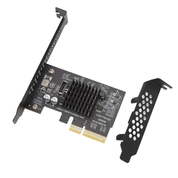 USB 3.2 Gen 2 expansionskort typ C 20Gbps ASM3242 Main Control PCIe till USB 3.2 expansionskort för skrivbordschassi