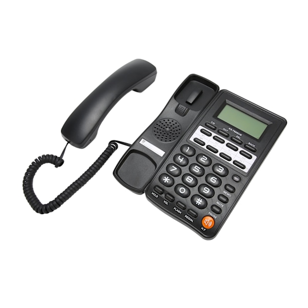Ledningstelefon Fastnet Telefon Stor Knapper Trådløs Telefon til Husholdning Kontor Hotel Ældre Sort