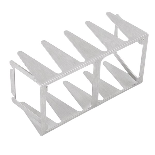 BBQ-stativ i rustfrit stål, bærbar, multifunktionel grillribbe til hjem, have, udendørs camping, 304 rustfrit stål, 18x9x7cm