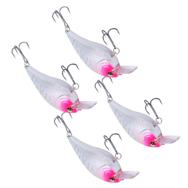 4 kpl keinotekoinen simulaatiomuovi Minnow Crank Rock viehekalastustarvike5#