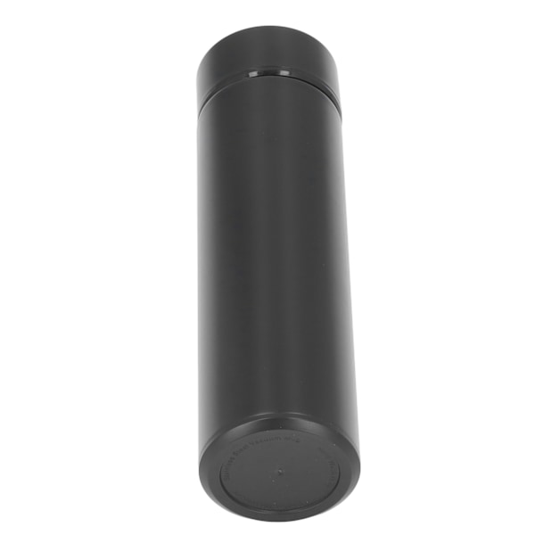 Smart vannflaske 500 ml LED-skjerm matkvalitet rustfritt stål bred applikasjon avtakbart filter LED vannflaske svart