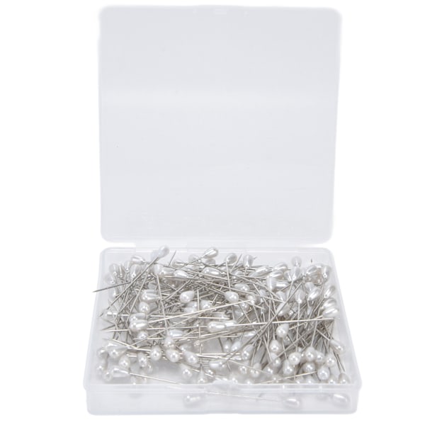 200pcs Teardrop Pearl Head Pins Pearlized Ball Head Pins for Sewing Craft Wedding Decorations