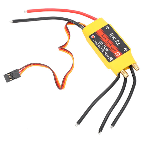 30A ESC børsteløs vannkjøling Elektrisk hastighetskontroller ESC for RC-båtmodell