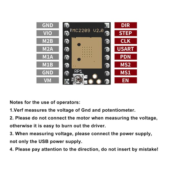 Ultra Stille Steppermotordriver - 5 Sett, 2.5A, UART, TMC2208