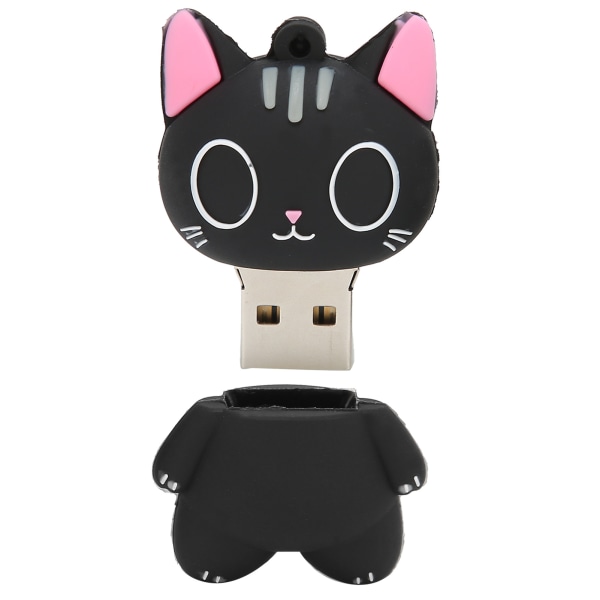 Cartoon Cat Pattern USB Flash Drive Data Bilde Musikk Film Filer Lagring U Disk Gift64GB