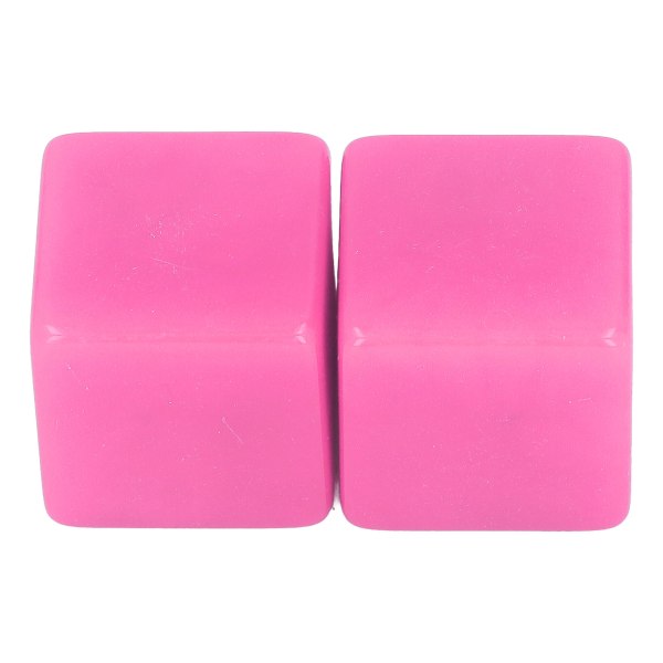 6st Blank set rätvinklig plast hexaedriska kuber Klassrumsbrädspel DIY Math Counting Undervisningsfest Favor Fun Pink