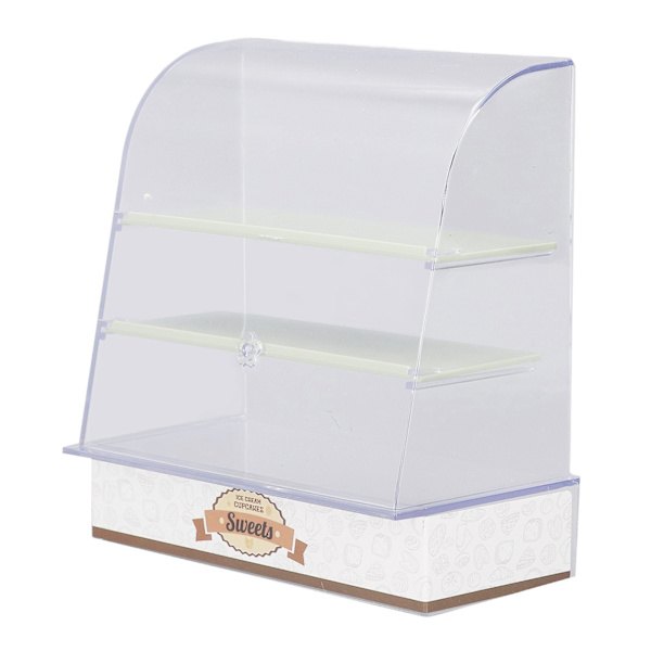 1:12 Dukkehus Kage Vitrine DIY Miniature Bageri Dessert Display Vitrine Model Dukkehus Tilbehør Grøn