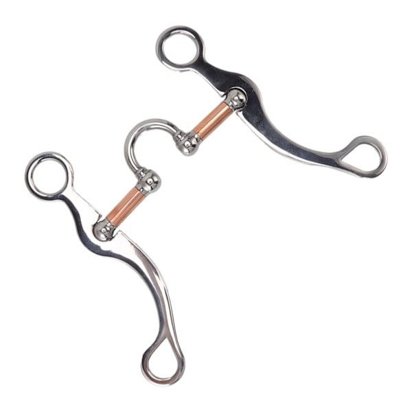 Heste Snaffle Bit Rustfritt Stål Rose Gullbelagt Heste Kneble Løs Ring Utendørs Hage Dyrking Heste Munn Bit