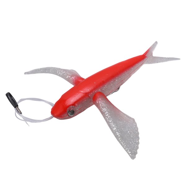 Simulering Flying Fish Bright Farge Vanntett bærbar Yummy Tunfisk lokker med krok for Marine Tuna Makrell Red