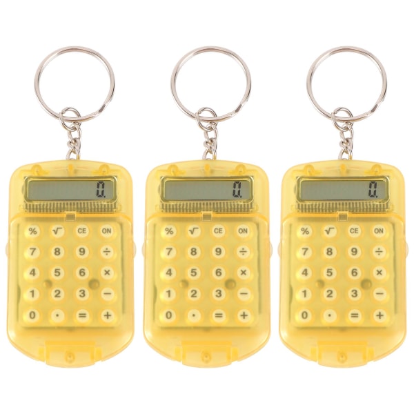 3 stk Kalkulatorer Bærbar Praktisk Nøkkelring Minikalkulator Elektronisk kalkulator For Home Kids School