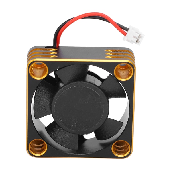 SURPASSHOBBY Elmotor Kylfläkt 30x30mm 28000RPM 58V Passar för 1/10 1/12 1/8 RC bil (svart gyllene)