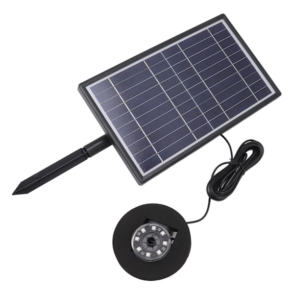 Solcelledrevet springvandspumpe 10V 7W Split Type Multiple Stream Modes Anti Clogging Solcelledrevet springvandspumpe med LED til svømmebassiner