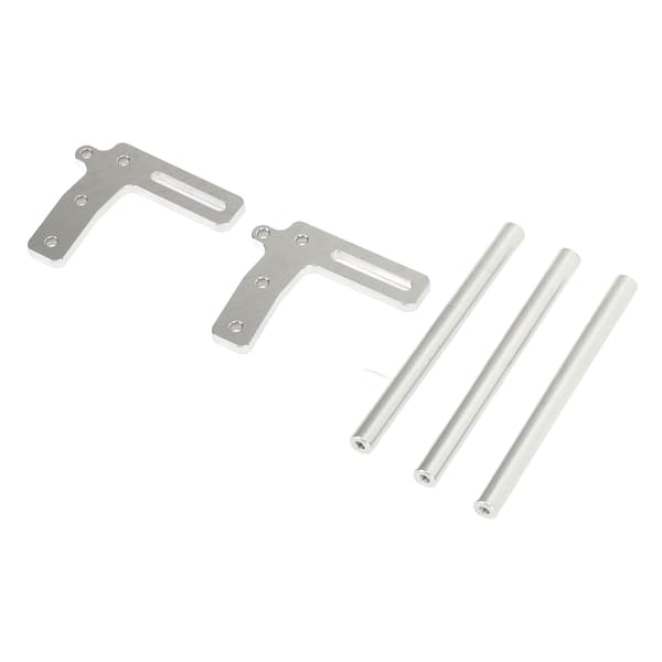 RC Front Bumper Aluminiumlegering Modellbil Front Bumper Erstatning for 1/10 RC Bil Sølv