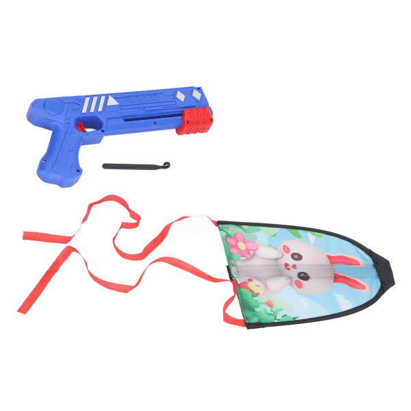 Ejection Kite Gun Plast och Duk Blå Lättvikt Kite Launcher Leksaker Set för pojkar och flickor