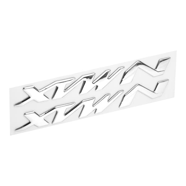Yamaha NMAX155 125 Motorcykel 3D Emblem Dekaler Silver Par