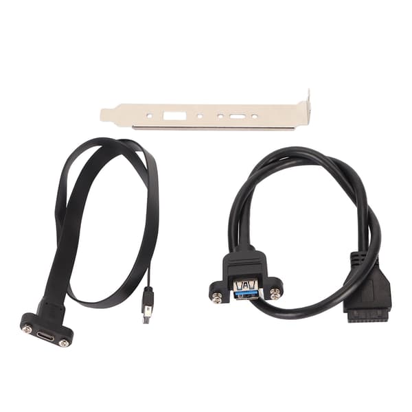 Type E - Type C -etupaneelikaapeli 0,5 m pitkä 20 Gbps Plug and Play Type E - Type C -jatkokaapeli kiinnikkeellä