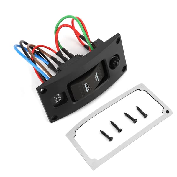 ON OFF Deluxe LED Vippebryter Lensepumpe Bryterpanel Strømbryter