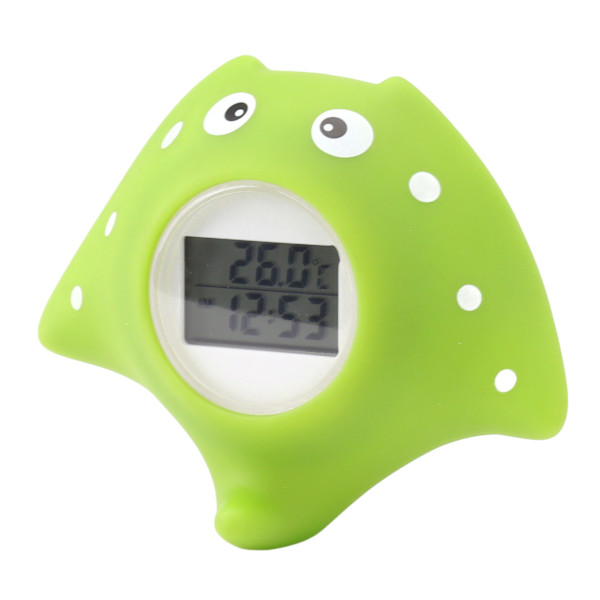 Babybadtermometer Alarm LCD-skärm Fiskformad Vattentät 0‑60 Grader Celsius Vattentemperaturtestare