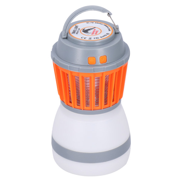 Myggdödande lampa bärbar IP67 vattentät insektsavvisare för utomhuscamping picknick (mygglampa solpanel)