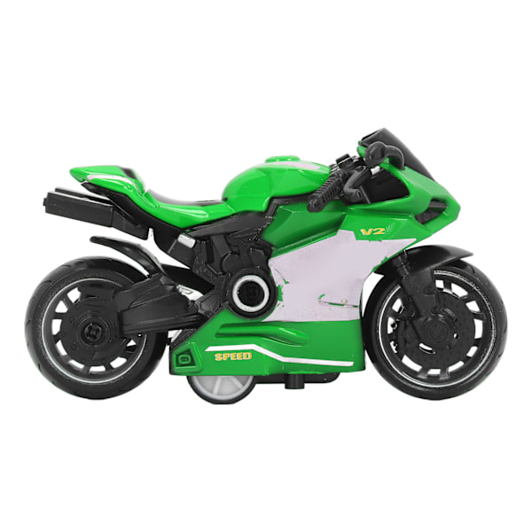 Drag tillbaka motorcykel leksak innovativ simulering legering motorcykel modell för barn presenter samling grön