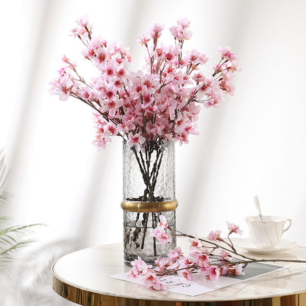 Simuleret blomst fersken blomst kunstig dekorativ blomst blomst til hjem indendørs udendørs indretning