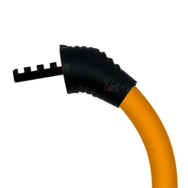 Cykellås Kabel Orange 4-Siffer Återställbart Lösenord Zink Legering PVC 14,5x12,5cm Bärbar Cykellås för Scootrar Skateboards