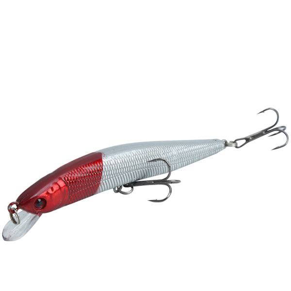 5 stk plastsimulering Minnow Long Shot lokkeagn med diskantkrok fiskeutstyr8#