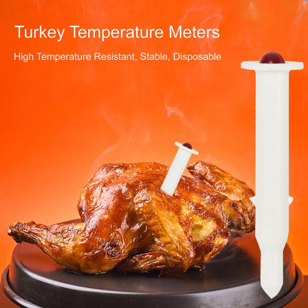 4 stk Tyrkiet temperaturmålere Engangs højtemperaturmodstand bærbar pop-up picnic grill termometre Timere Køkkengrej