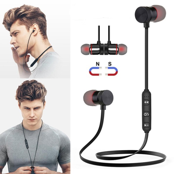 Magnetisk nakkebøjle Bluetooth Headset M9 Bluetooth 4.2 Trådløst Sport Headset In Ear Noise Reduction Svedproof Håndfri Køreopkald Hovedtelefoner