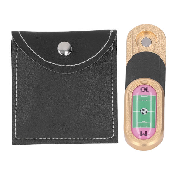 3-lags Push Card Slider Legetøj Fodboldbane Mønster Aluminium Legering Reduceret Stress Magnetisk Haptisk Slider Legetøj Guld