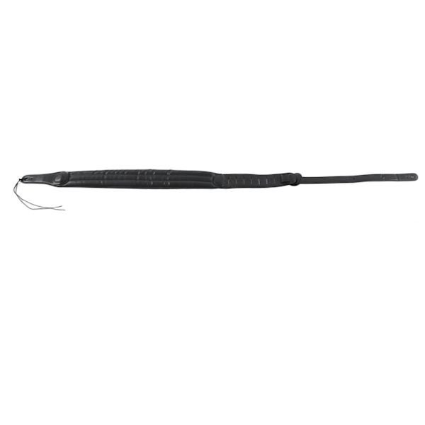 Gitarrrem Läder Justerbart axelbälte Instrumenttillbehör för Bass Black