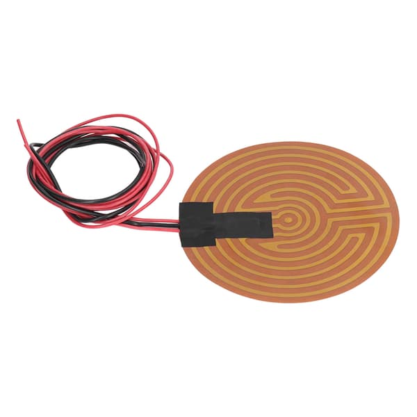 120W Rund PI Varmefilm Fleksibel Polyimid Varmeplade 3D Printer Varmebund Tilbehør DC12V