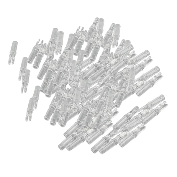 100 stk Bueskydning Pil Nock Holdbar Plastic Insert Pil Nocks Letvægts pil Nocks Erstatning til Bueskydning Bue Gennemsigtig