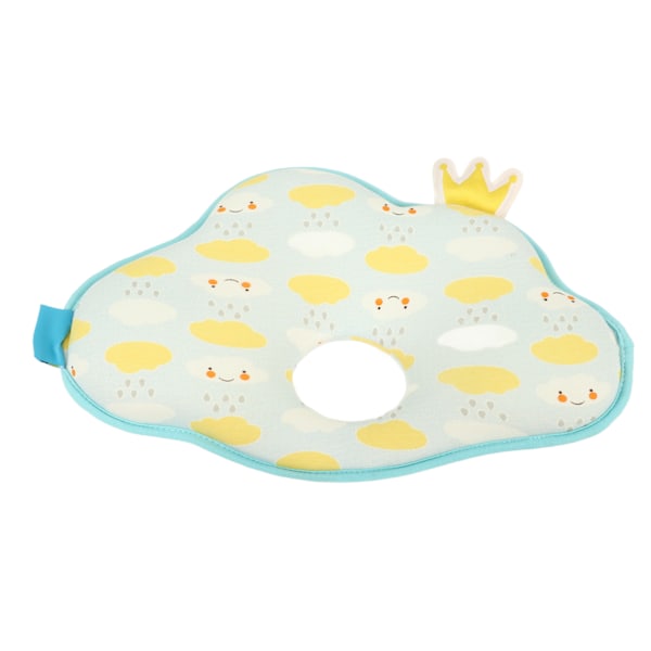 Baby Memory Foam Pude Skyformet Rygsøjlebeskyttelse Bomuld Baby Sovepude til Nyfødt Blå Sky 12,6 X 11,8 X 1,2in