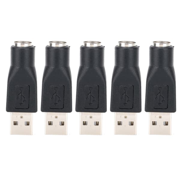 5 STK USB Han til for PS/2 Hun Adapter Konverter til Tastatur Mus med for PS/2 Interface