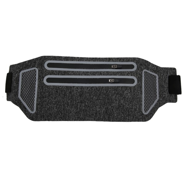 Ultra Slim Waist Pack vedenkestävä juoksu vyötärölaukku kahdella vetoketjulla Fitness Belt Bag