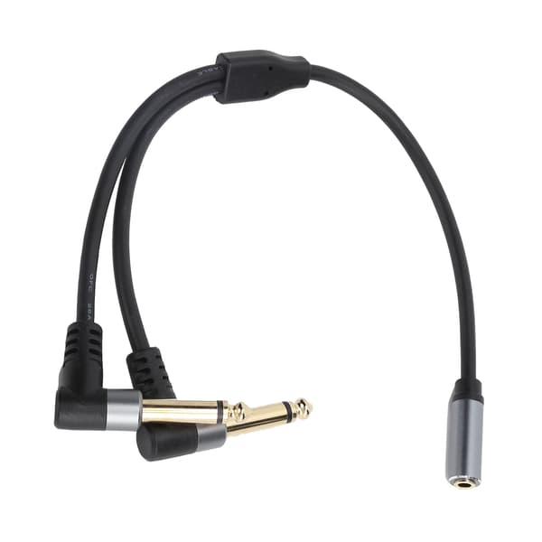 3,5 mm hun til 6,35 mm han adapterkabel stereo lydkonverter til mixer mikrofon