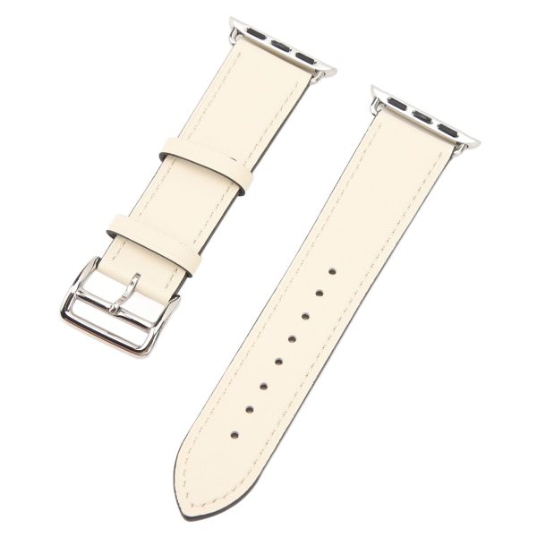 Älykellon nahkaranneke Universal Smart Watch vaihtoranneke IWatch Series SE:lle 8 7 6 5 4 3 2 1 38mm 40mm 41mm beige