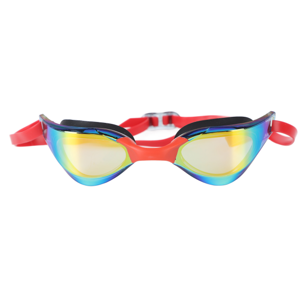 Svømmebriller for voksne Ingen lekkasje UV-beskyttelse Swim Racing-briller High Definition-linser Rød