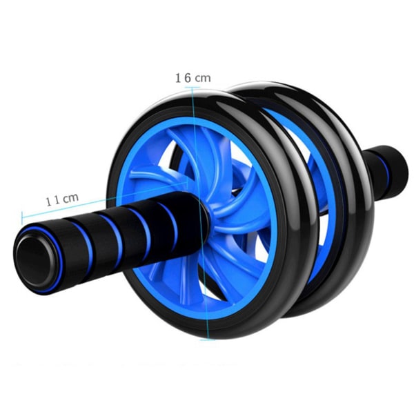 Silent Abdominal Roller Wheel træningsudstyr til abdominal core styrketræning16 tommer blå to hjul