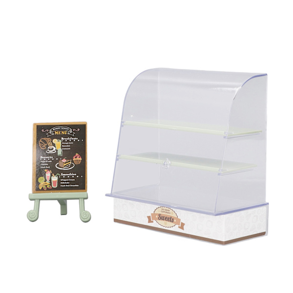 1:12 Dukkehus Kage Vitrine DIY Miniature Bageri Dessert Display Vitrine Model Dukkehus Tilbehør Grøn