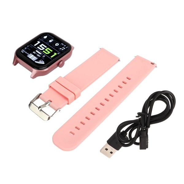 1,83 tommer GT40 Smart Watch HD fuld skærm 128Mb IP67 Vandtæt Smart Watch Support Bluetooth Calling Pink