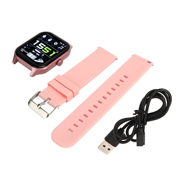 1.83 Tommer GT40 Smartwatch HD Fuld Skærm 128Mb IP67 Vandtæt Smartwatch Understøtter Bluetooth Opkald Pink